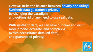 Balance Between Privacy -Utility of Data.  Synthetic Data Detail. ZUMOLABS #syntheticdata  #privacy