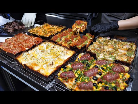 ??? 5000?! ??? ??? ??? ?? ???! ????, ????? ?? / Amazing detroit pizza master / Korean street food