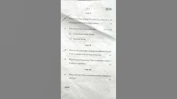 Database Management Systems 2024/25 PYQ | PCC-CSE-201-G | BTech CSE 3rd Semester MDU