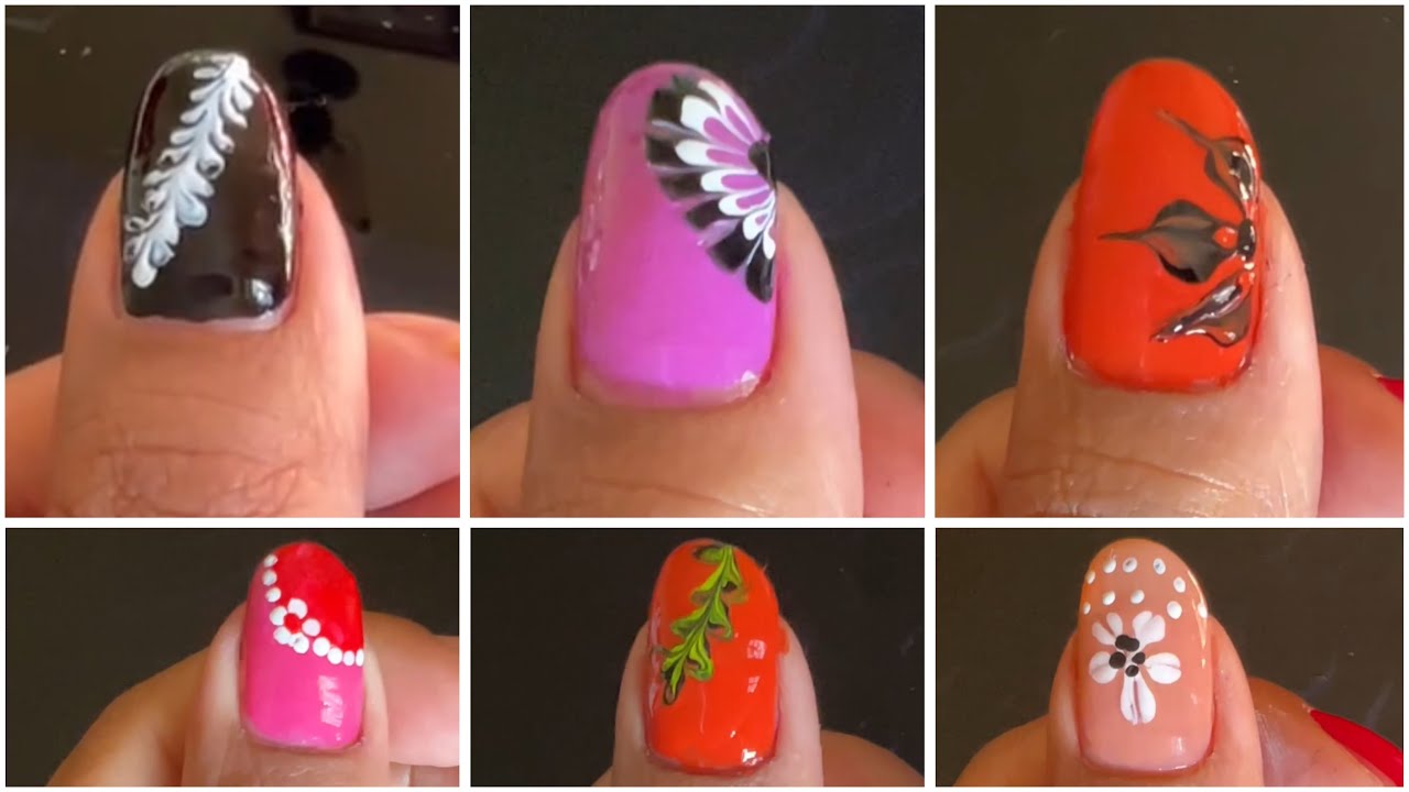 ✨Top 6 Easy Nail Compilation For Short Nails ||Easy Nailart At Home ||Nail Designs For Beginners 
