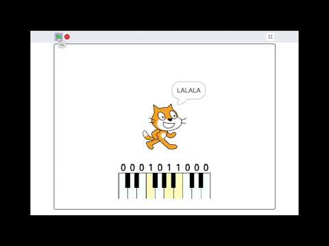 Binary Counting on a Piano