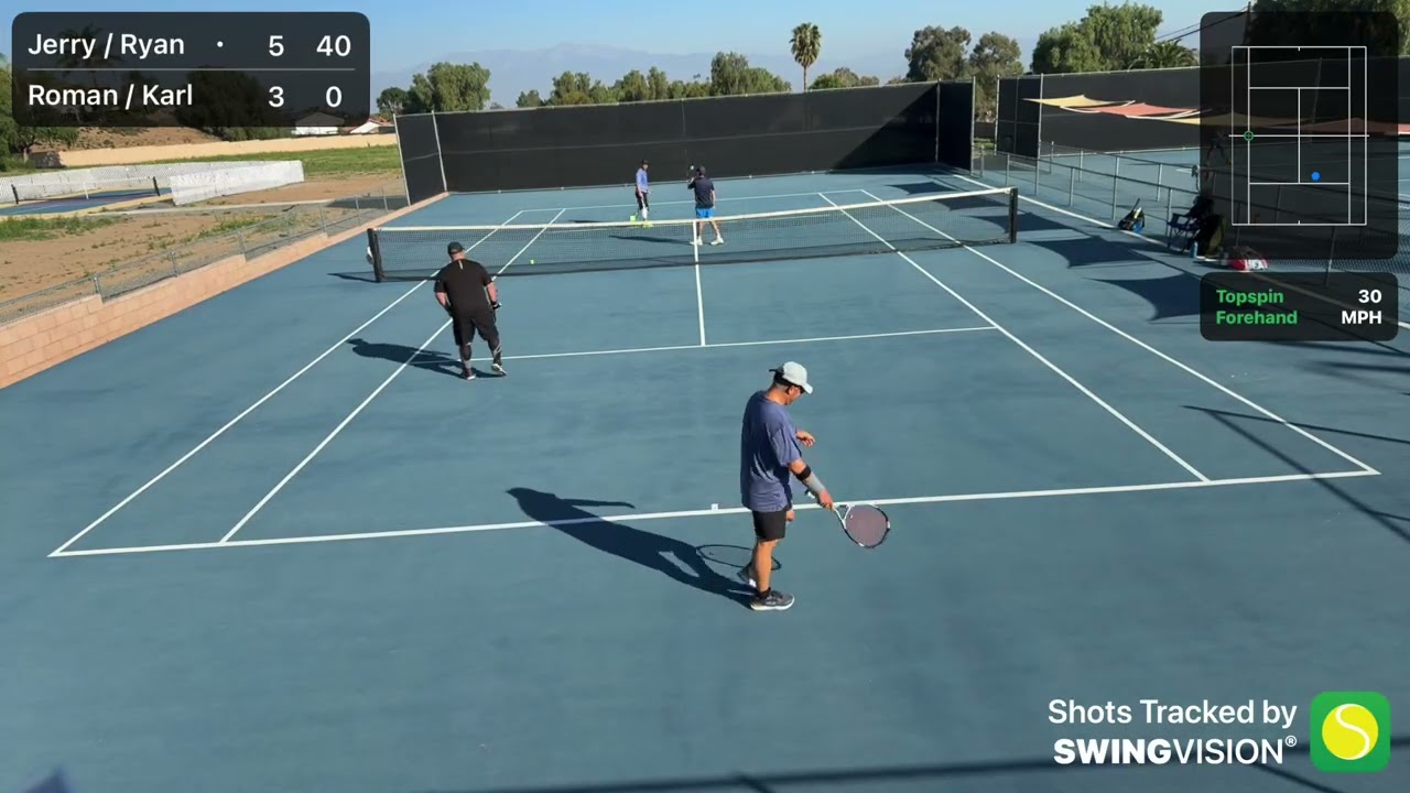 4.0 men’s double at Corona Jerry & Ryan vs Roman & Karl 