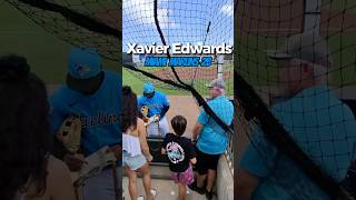 @marlins 2B “XAVIER EDWARDS” signs baseball &amp; photos ✍️ #springtraining #baseball #sportscards #mlb