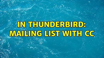 In thunderbird: mailing list with CC