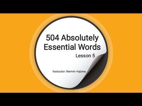 504 absolutely essential words lesson 9