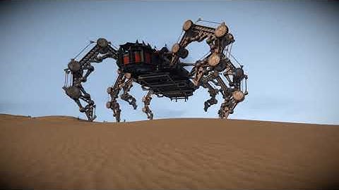 Space Engineers Xbox Series X Steampunk Spider Mech walking