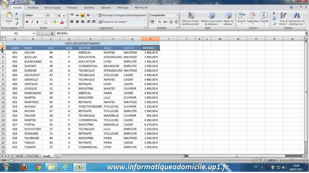 Excel structure d'une Base de donnees. - YouTube