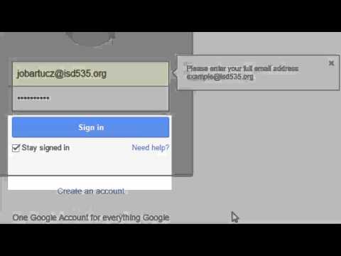 Login to Google Apps for isd535.org