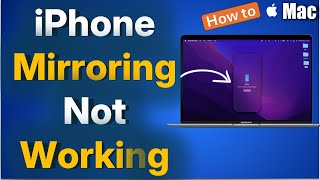 iPhone Mirroring not working: An error Occurred : Fix