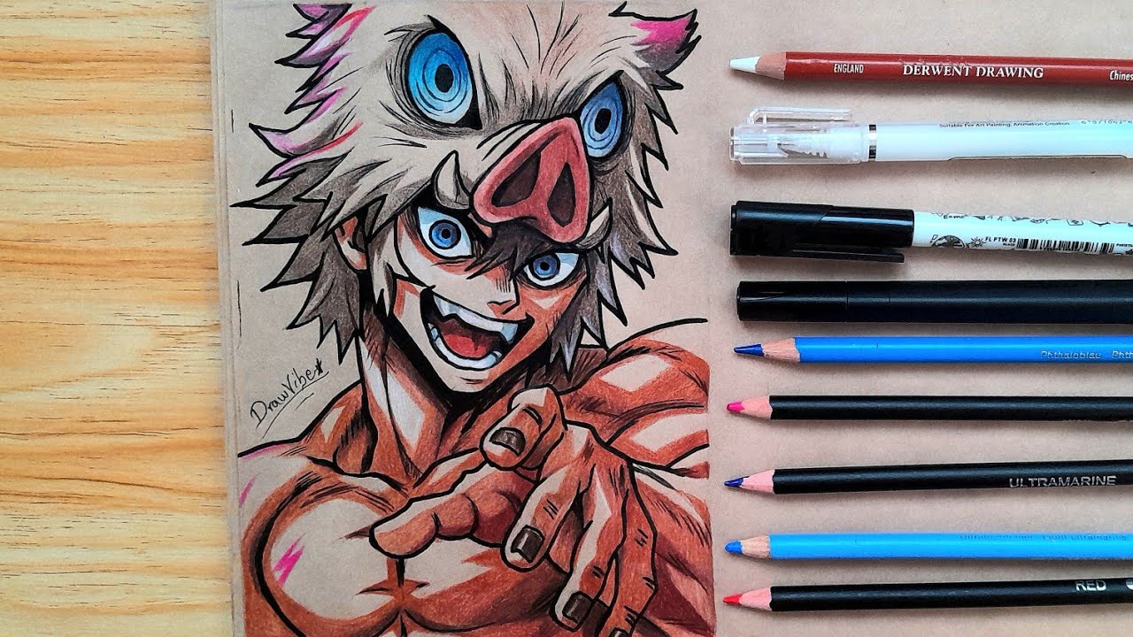 Inosuke Hashibira 🔥🐗 | Demon Slayer Hand-Drawn Art