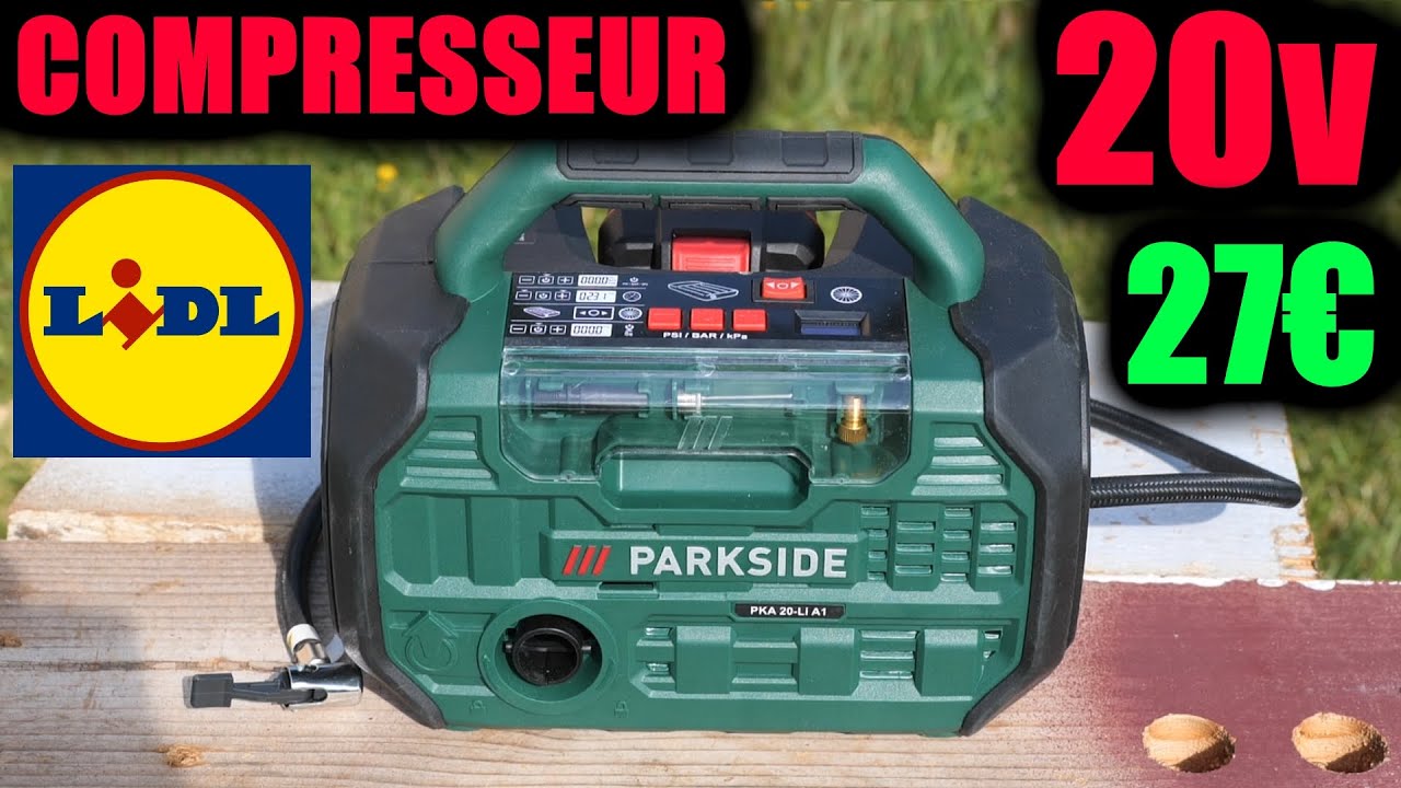 PARKSIDE® Compresseur et pompe à air sans fil, 20 V - Cdiscount Auto