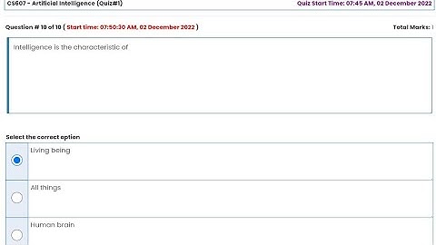 cs607 quiz 1 2022 | 100% correct answer solution.