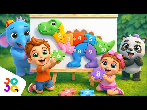 Dinosaur Numbers Puzzle 🦖 Learn Counting with Cute Baby Animals!