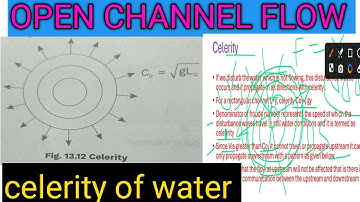Celerity of water||velocity of water wave||celerity of water in ocf||open channel flow||wave water