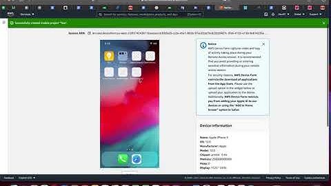 AWS Amazon Device Farm