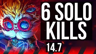 HEIMER vs RIVEN (TOP) | 6 solo kills, 1100+ games, Dominating | KR Diamond | 14.7