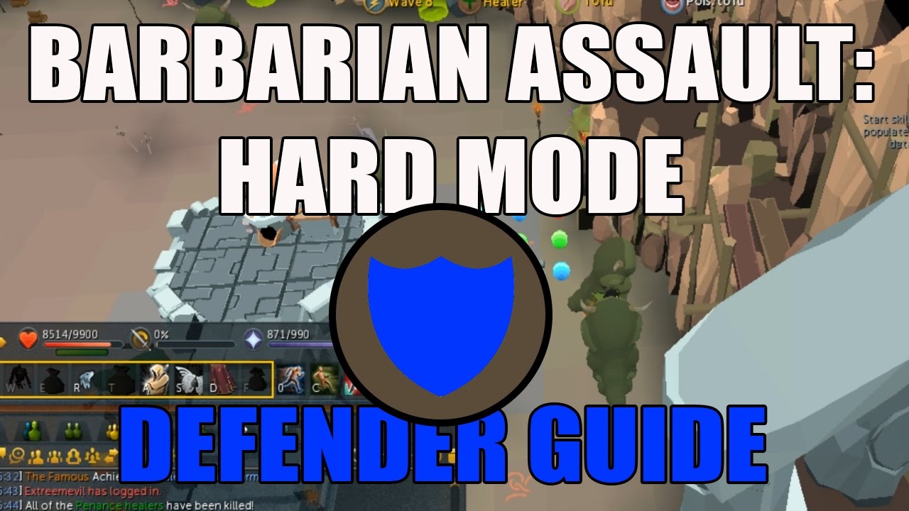 [Runescape 3] Barbarian Assault Guide 2017 | Hard Mode Waves 1-9 | Defender