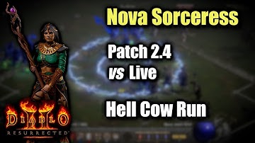 Buff to Nova Sorc! Patch 2.4 vs Live comparison - Diablo 2 Resurrected