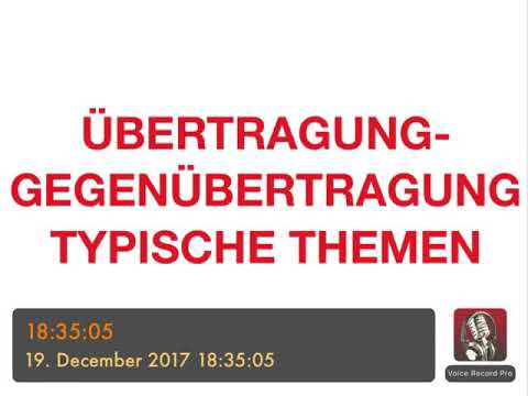 Video: Wie Man Gegenübertragung In Der Psychotherapie Vermeidet