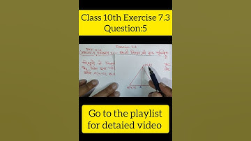 Class 10 maths Chapter 7| NCERT |निर्देशांक ज्यामिति| प्रश्नावली 7.3 Q.5  #class10chapter7 #viral