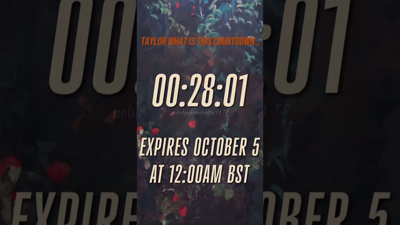 Tloas is out so what is this Taylor?? It’s on her website then ‘Shop Now’ 