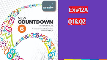 oxford new countdown book 6 third edition || chapter12|| exercise 12A|| Q1(all parts)_Q2solved