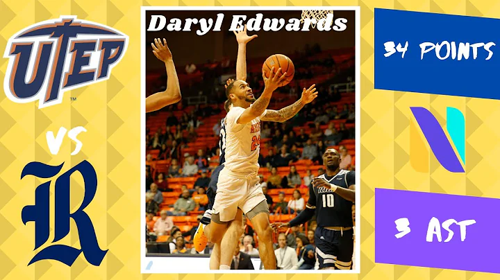 Daryl Edwards UTEP Miners 34 PTS vs Rice Owls | CA...