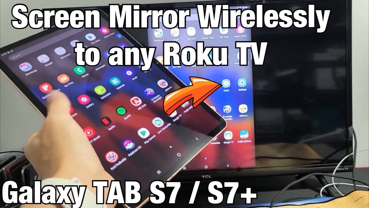 Galaxy S6 S7 S8 S9 S10 S20 Wireless Screen Mirror To Tcl Roku Tv Youtube