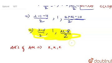 ABC is a triangle in a plane with vertices A(2,3,5),B(-1,3,2) and C(lamda,5,mu). If the median t...