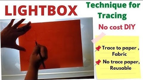 Lightbox for Tracing | Simple DIY| No Trace Paper | No Cost DIY