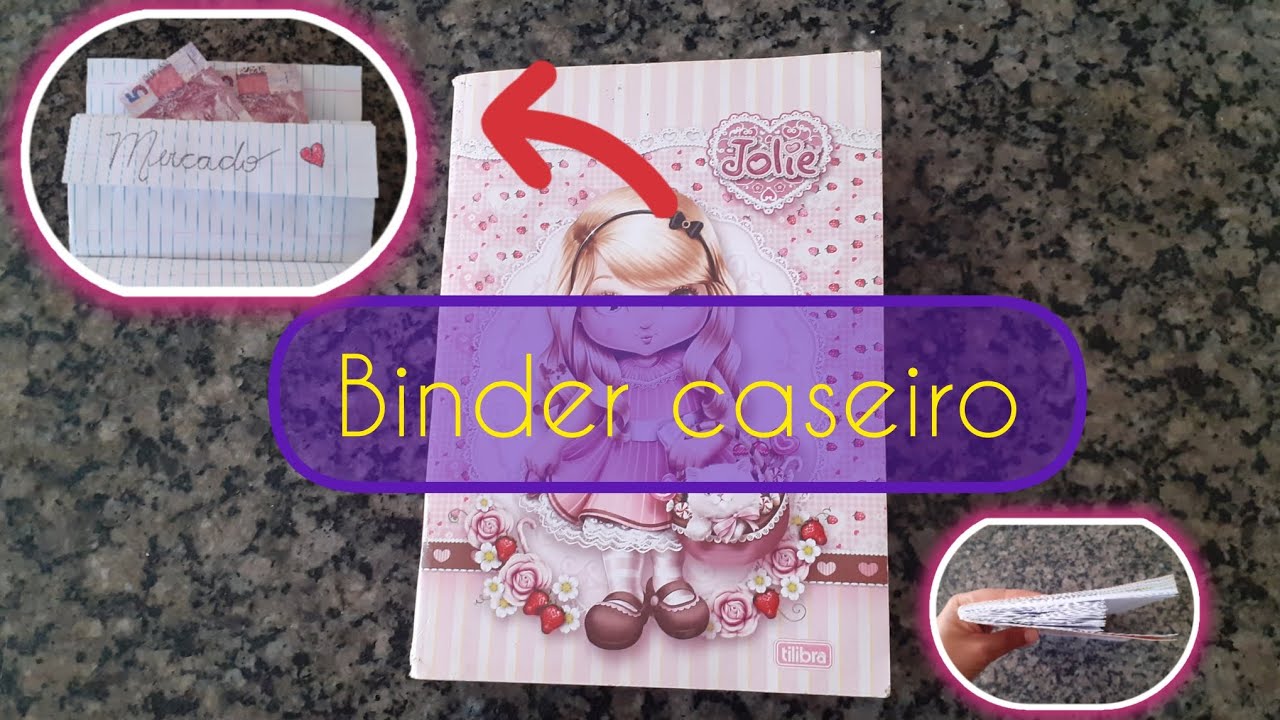 Como fazer um Binder(caderno financeiro) com envelopes em um caderno simples #zerogastos #poupar