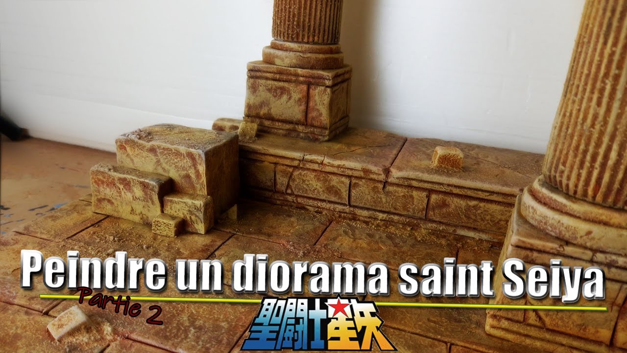 Créer un diorama Saint Seiya 2/2 La peinture (teinte ocre jaune)