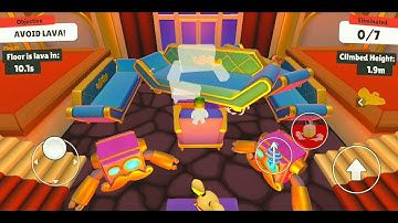 Stumble Guys Skyslide map, flore is LAVA fun event game #stumbleguys