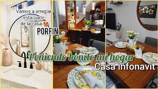 Poniendo bonita mi CASA INFONAVIT+ vamos a ARREGLAR  este espacio PORFIN+ comedor PEQUEÑO #limpieza