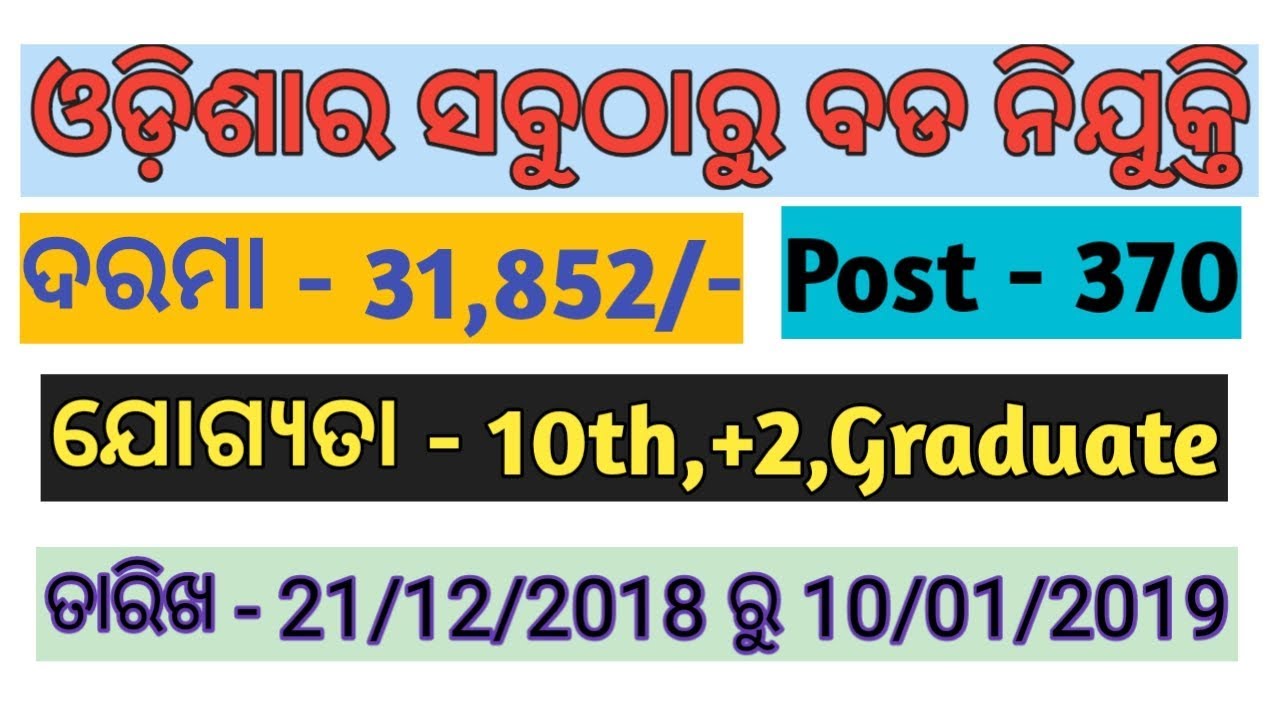 Job In MCL Odisha 2019 | Salary - 31,000 | Tech tips with Lipun