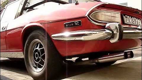 Standard Stag V8 firing up and revving....