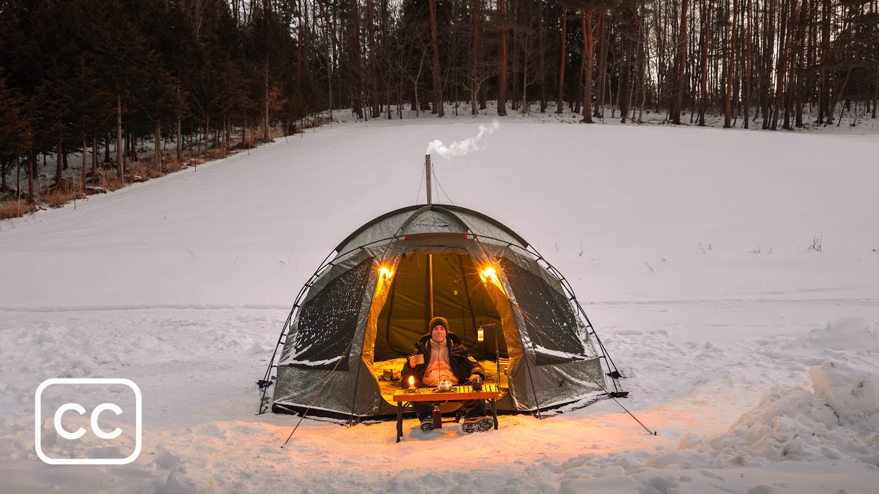 Caught in a Snowstorm | Solo Winter Camping -10°C Japan #44