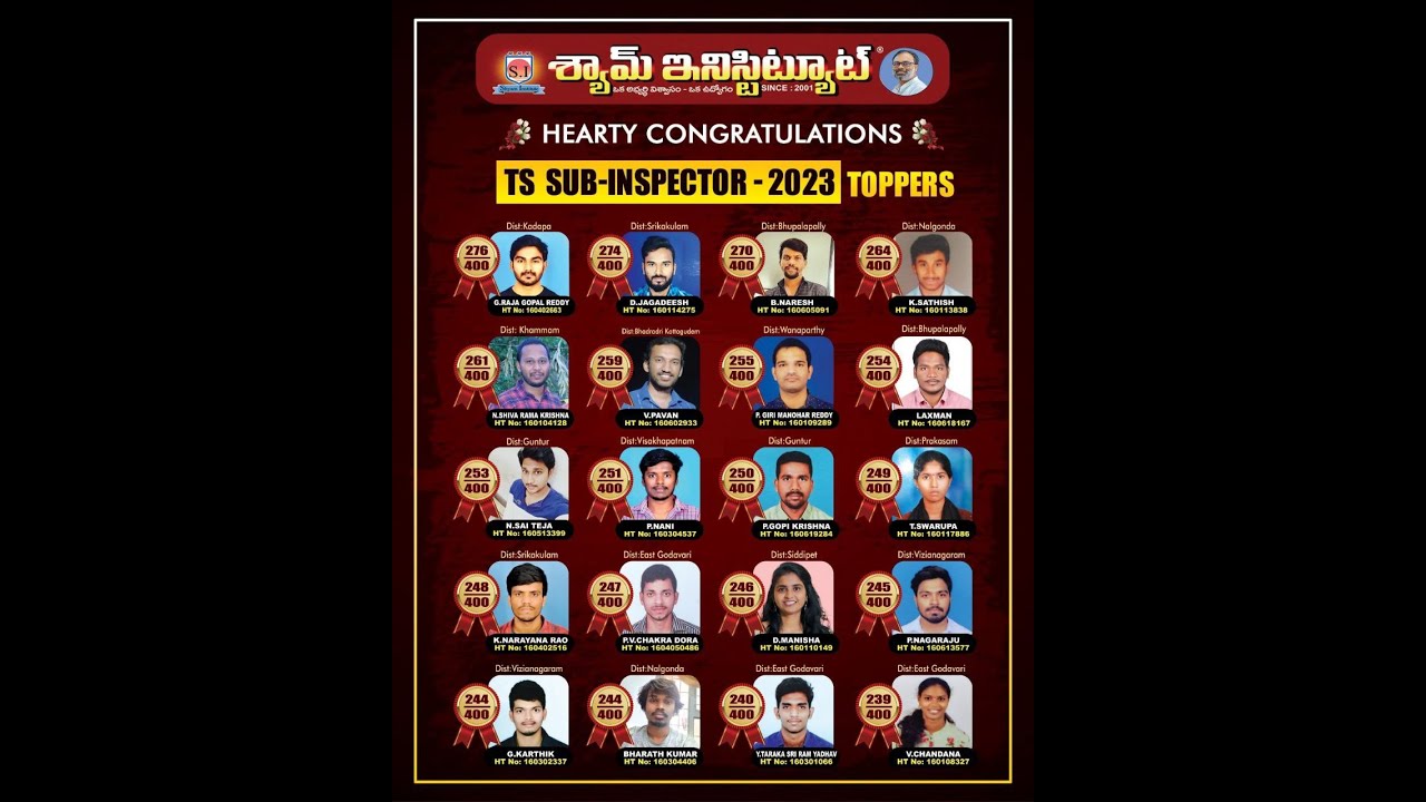 TELANGANA POLICE RESULT IIplease share all our student's result. link given below II 