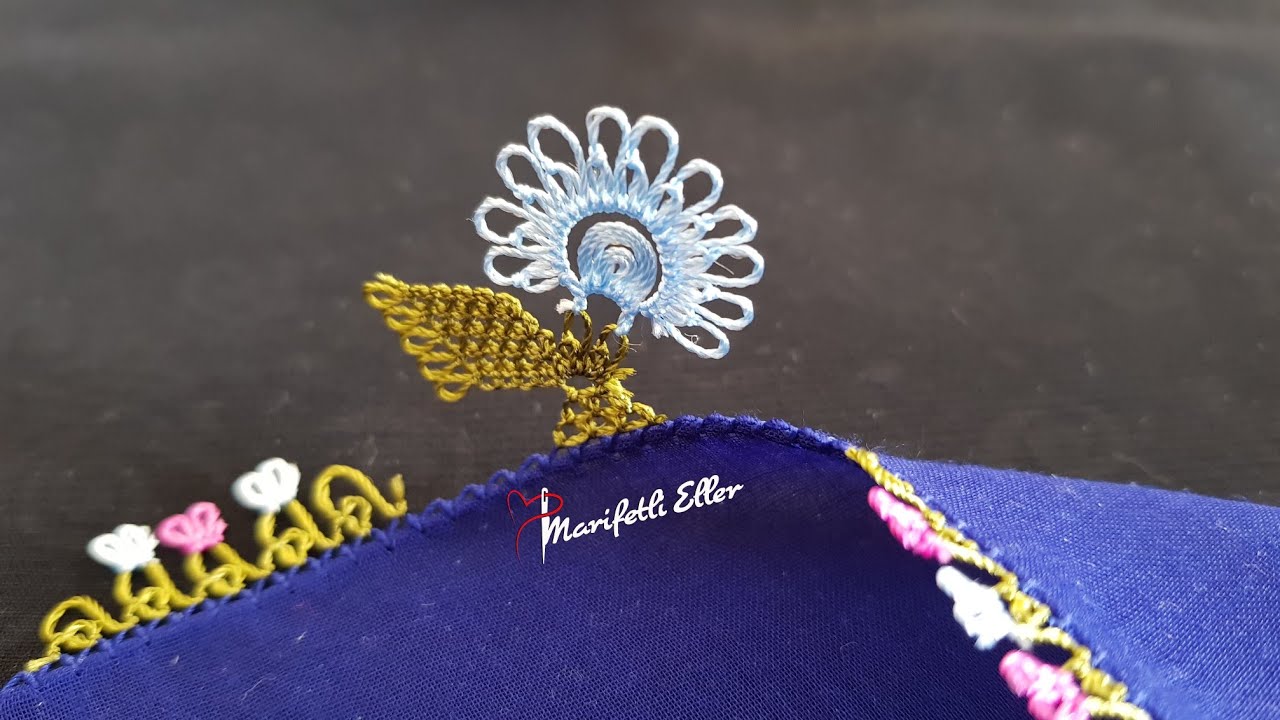 Gece Mavisi Yazmalar İçin Muhteşem Bir İğne Oyası Modeli ve Yapılışı | 954. Model
