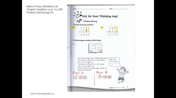 MIF Workbook 3A solutions chapter 3 Addition up to 10,000 Problem Solving (pg 55-58)