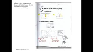 MIF Workbook 3A solutions chapter 3 Addition up to 10,000 Problem Solving (pg 55-58)