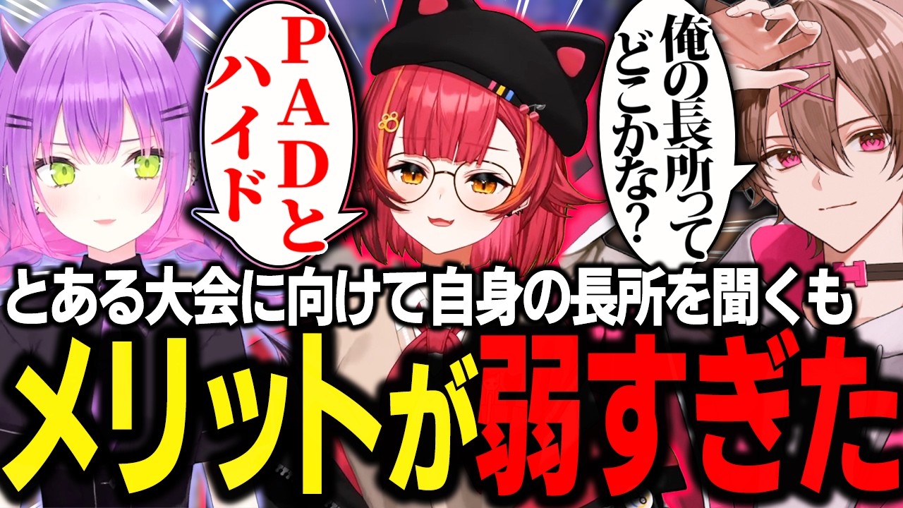 とある大会に向けて自身の長所を聞くもメリットが弱すぎた件【ゆふな/猫汰つな/常闇トワ/APEX】