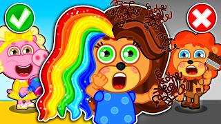 LeonCito | Tinte para el cabello arcoíris | Dibujos animados | Video Para Niños