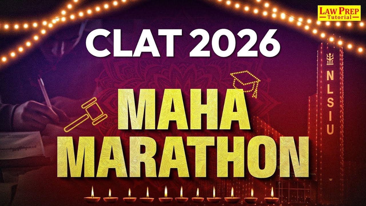 CLAT 2026 : Maha Marathon | CLAT All Subjects Marathon Class | CLAT ...