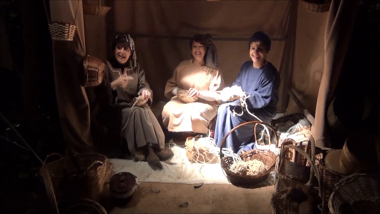 Pesebre viviente del barrio de La Marina en Barcelona 2016