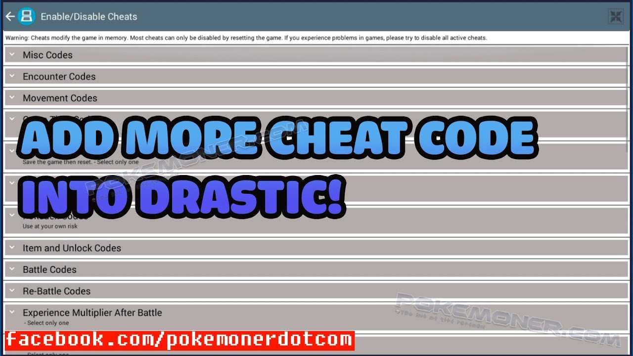 Content warning cheat. Encounters codes.