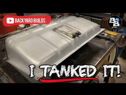 How to add AN fittings to a fuel tank: Tank modification: 1966 VC Valiant: Backyardbuilds