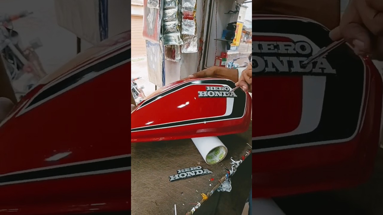 Hero Honda CD 100 Tank Stickers New look 