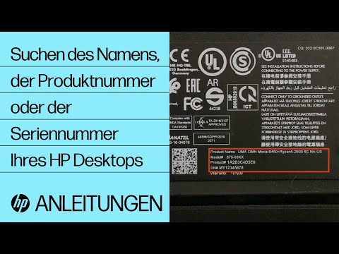 Suchen des Namens, der Produktnummer oder der Seriennummer Ihres HP Desktops | @HPSupport
