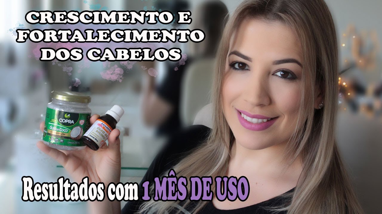 OLEO DE COCO + RÍCINO CRESCIMENTO E FORTALECIMENTO DOS CABELOS | RESULTADO PÓS 1 MÊS DE USO
